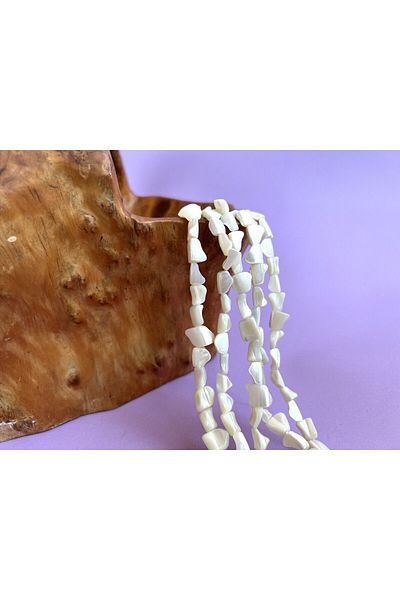 ŞİFA SHOP سلسلة من أم اللؤلؤ الطبيعي قطع غير شكل