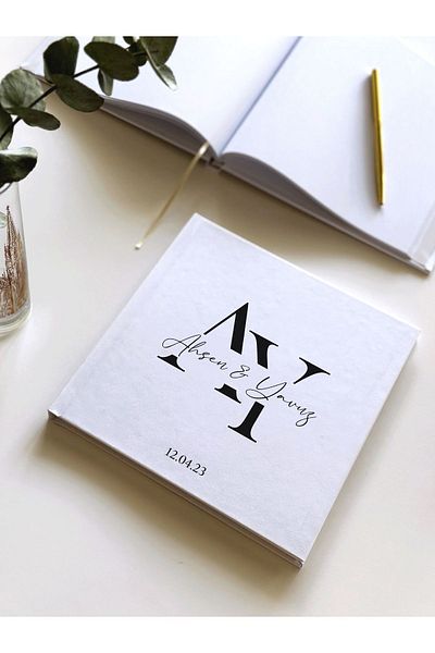 Norm Design Wedding Memory Book for Engagement and Wedding Guests - Guest Memory Included