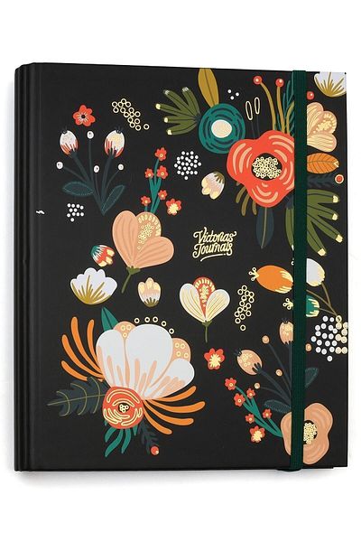 Victoria's Journals Черен ретро дневник - 17x24 см без времеви интервал