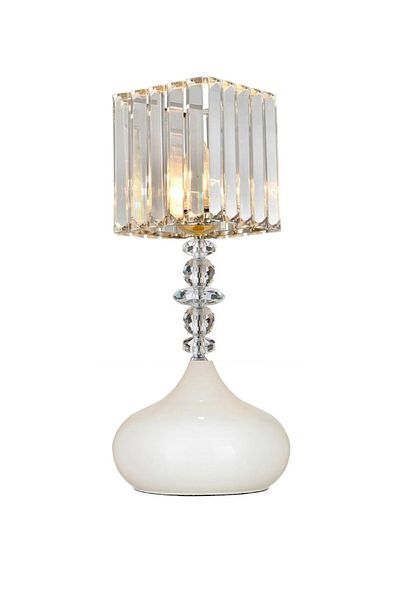 571 Store Elpis Crystal Stone Lampshade Table - Headboard Matal Leg
