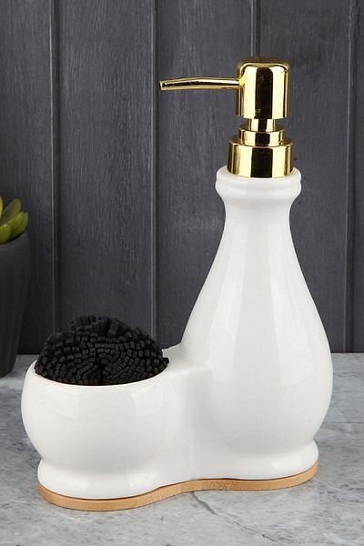 Perotti Juan Bamboo Poselen Detergent Dispenser