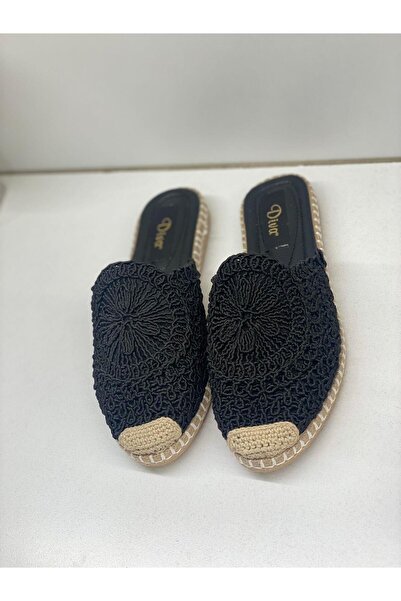 DİVA Diva Μαύρο Πλεκτό - Γυναικείο Casual Παντόφλες