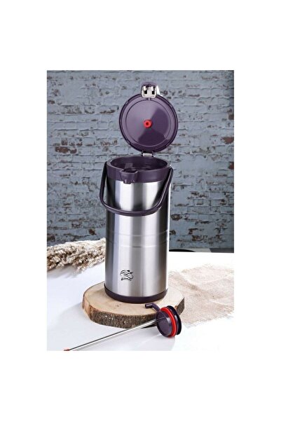 Cooker Çift Katlı Paslanmaz Çelik 4.5 Litre Termos Mor Ckr2009