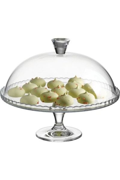 Paşabahçe Cake Cake Jar Presentation Plate with Lid 95200