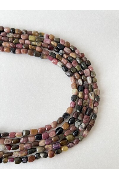 ŞİFA SHOP سلسلة حجر التورمالين الطبيعي 5x8 ملم مكعب