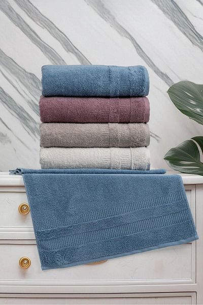 Altınbaşak New Season 100% Cotton 50X90Cm Luxury Hand and Face Towel Set - Boxed of 4