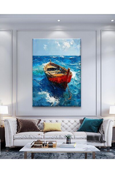 SEVFOTO Πίνακας ζωγραφικής σε καμβά με θέμα τον καγιάκ