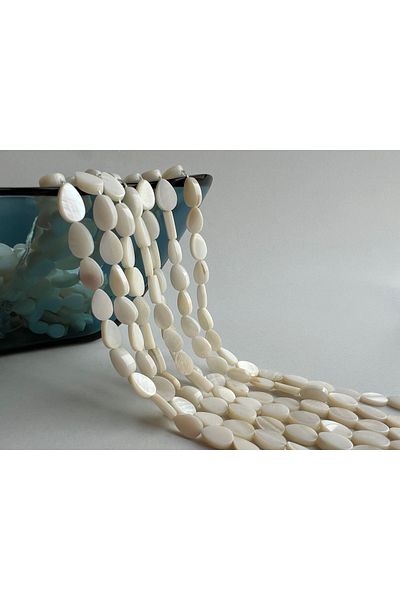 ŞİFA SHOP Natural stone mother of pearl string drop 7x10 mm