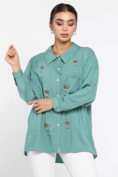 julude Γυναικείο πουκάμισο Casual Stone Mint
