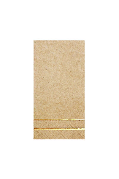 Story 33x33 سم - 16 قطعة مناديل ورقية كرافت منقوشة بخط ورق ذهبي