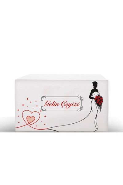 Gnr Koleksiyon Çeyiz Kolisi 10 Adet Gelin Baskılı, Söz, Nişan Kolisi Çeyiz Kutusu