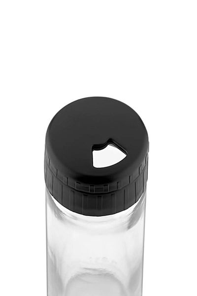 Etka Dizayn Nero 6-Piece Salt and Pepper Shakers Set - Spice Holder with Wooden Stand
