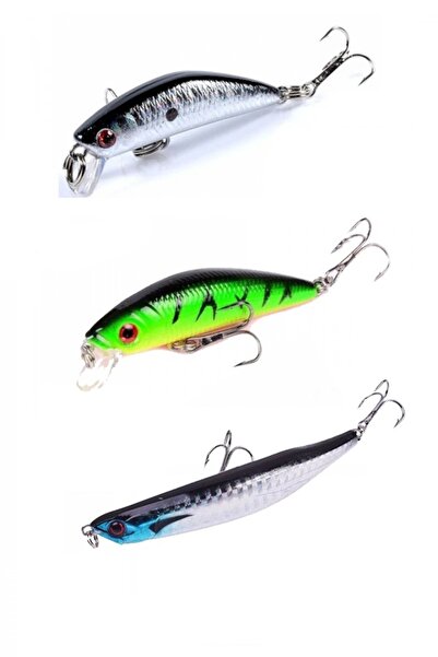 usmtekno 3lüSet Rapala Lures YapayYem Turna Levrek Alabalık LüferAilesi JigYe...