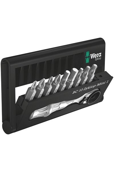 wera Bit-check 10 Zyklop Mini Ratchet Set (05073645001)