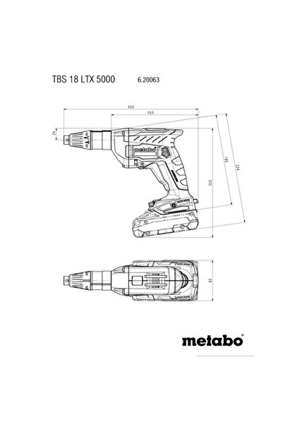 Metabo Tbs 18 Ltx Bl5000 Akülü Alçıpan Vidalama 18 Volt
