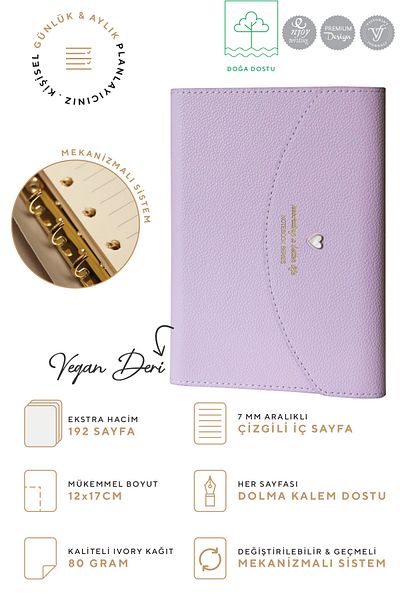 Victoria's Journals Caiet cu mecanism Ivory 12x17cm - 96 coli