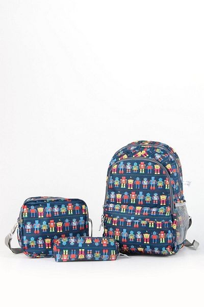 Cambridge Polo Club Triple School Bag Set Plcan2079 Robot