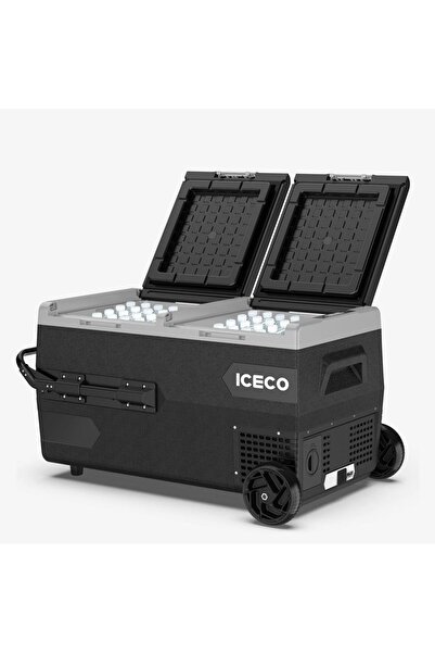 ICECO K95d 12/24volt 95 Litre Akülü/kablolu/ Çift Bölmeli Kompresörlü Tekerle...