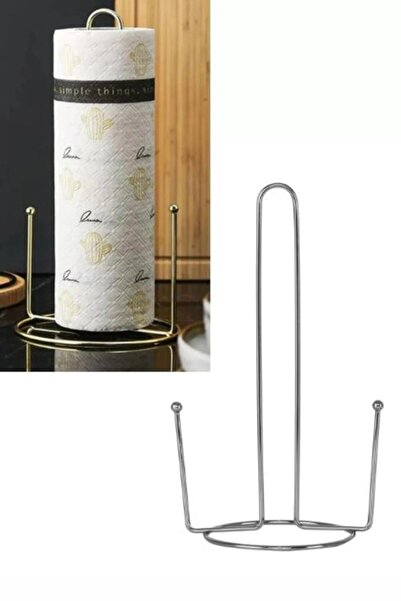 Tiesa Home Chrome Metal - Upright Roll Paper Towel Holder Napkin Holder Table...