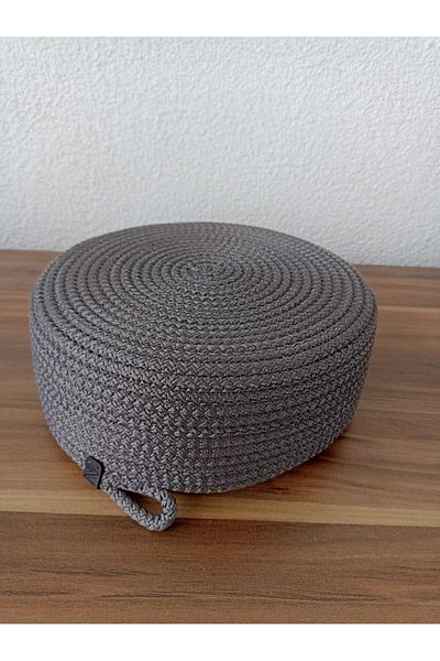 Naspar Anthracite 2-Piece Decorative Bread Basket - Multi-Purpose Storage Box