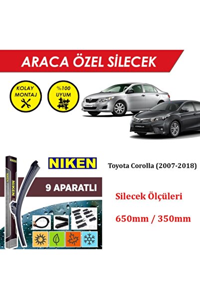 MeyZone Toyota Corolla Ön Cam Silecek Takımı (2007-2018)