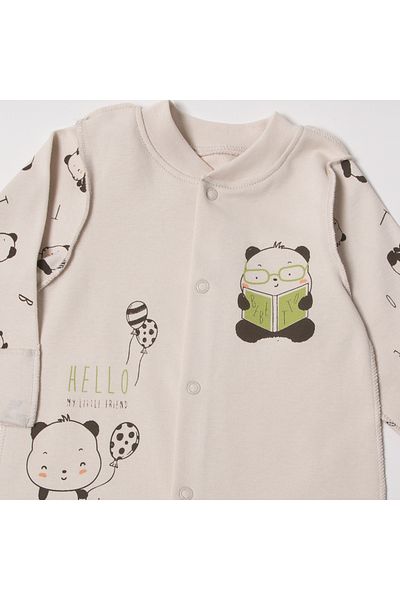 Bebetto Hello Panda Interloq Jumpsuit with Booties - T3673