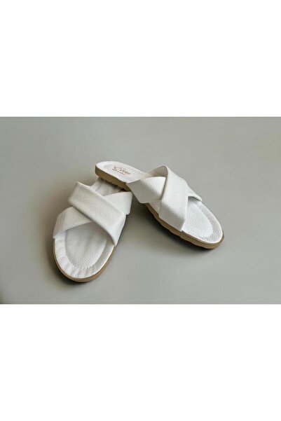 MODA SENİ White Women's Slippers - Outdoor, Casual, Dowry Bundle, Guest Sea Home Beach Vacation