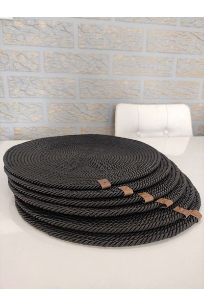 Wood Design Placemat Runner Farfurie de prezentare 6 piese Set de zestre Farfurie tricotata Parte de jos ignifuga