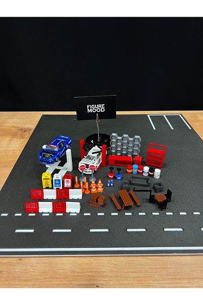 Diecast ديوراما جراج بمقياس 1/64 - اللوازم