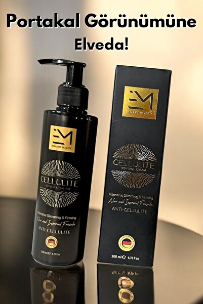 EM AMANOS BEAUTY Selülit Kremi - 200 ml - Profesyonel Sıkılaştırıcı Kafein Ve Doğal Bitki Özlü