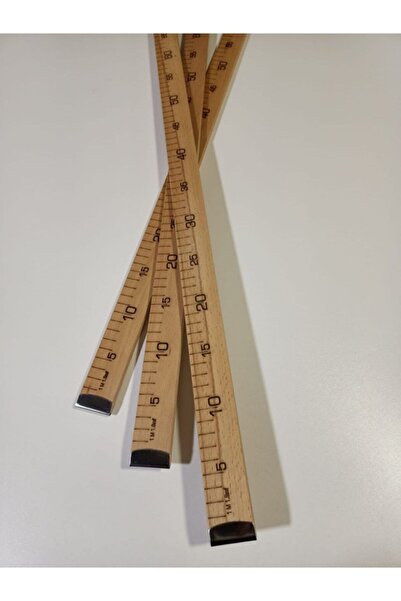 Tansel Tuhafiye Wooden Ruler 1 Meter - 8mm Thickness - Tailor Ruler - Texting Ruler