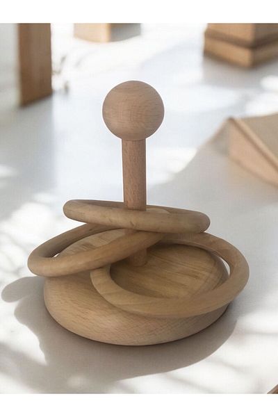 Joujou Montessori Wooden Ring Toss Game - Healthy and Educational