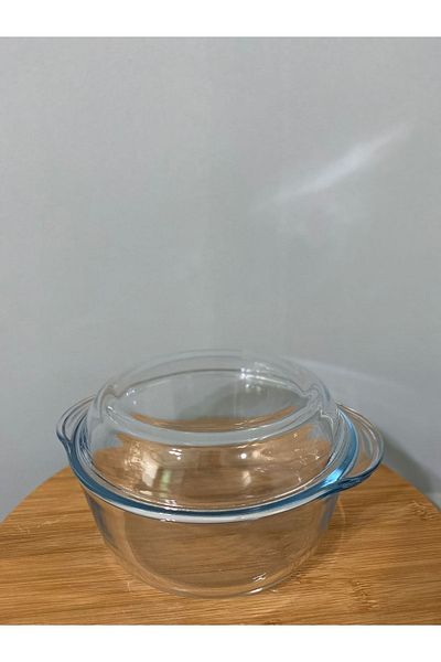 Paşabahçe G4u Heat Resistant Round Pot with Lid - Set of 3 Pyrex -159021