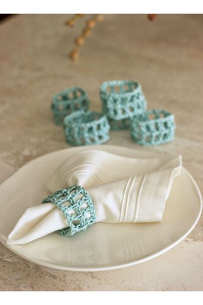 BARİA HOME 6-Piece Napkin Ring Mint