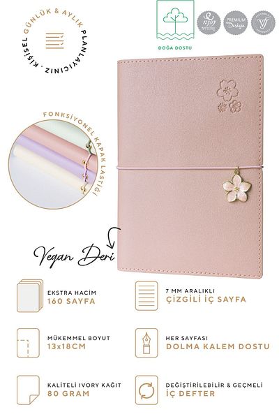 Victoria's Journals Caiet elastic snap-on 13x18 cm - 96 coli