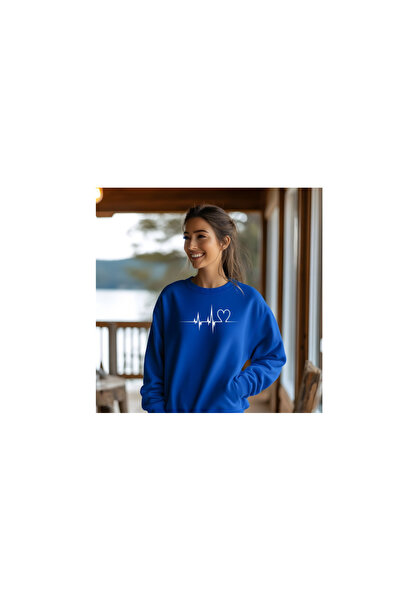 YOHO SPORT Світшот з принтом серцевого ритму - м'який і щільний виріб