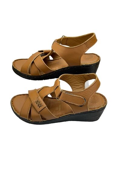 RubinLeather Kadın Hakiki Deri Ortopedik Yumuşak Sandalet