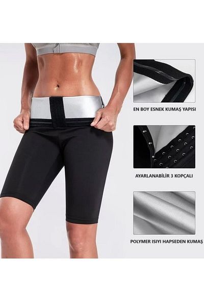 MİSTİRİK Sauna-Shorts Model Thermal Agraphed Corset Effective Shorts Slimming Body Shaper Recovery