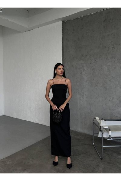 Modisma Black Rope Strap Dress Design