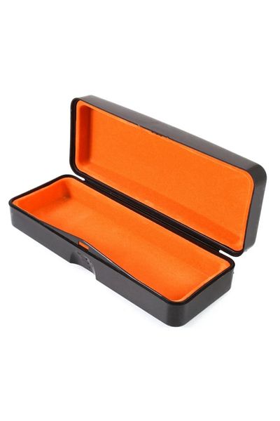 Singularis Cutie universală pentru ochelari din plastic dur, neagră, flocată, rezistentă la șocuri