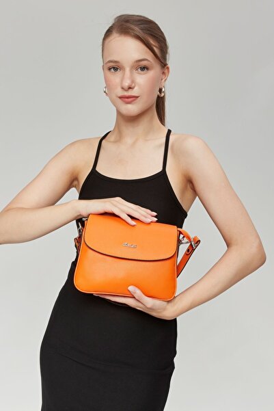 Morpelikan Orange Women's Shoulder and Shoulder Bag - Two Compartments