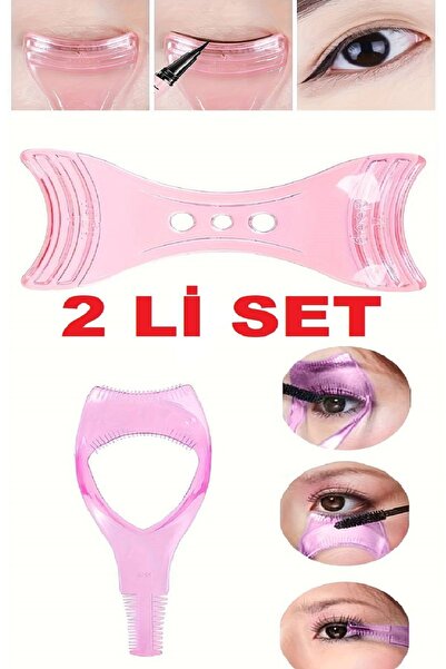 RELATOS 2 Lİ Set Rimel Ve Eyeliner Sürme Aparatı Şablonu -Kirpik makyaj maska...