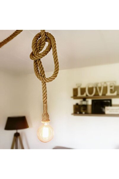 BHRHOME Dekoratif Halat Sarkıt Avize Ampul