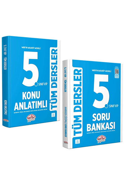 Editör Yayınevi 2025 Editör Maarif Modeli 5.Sınıf Tüm Dersler Konu Anlatımlı ...