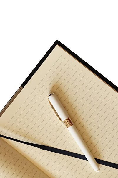 Victoria's Journals Блокнот для керівника B5 - 19x25 см, слоновий колір, 96 аркушів, ручка Monaco