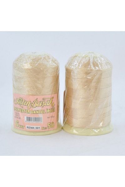 Altınbaşak Полиестерни дантелени конци Goldenrod, 6 пласта, 100 гр., цвят 301 (1 бр.)