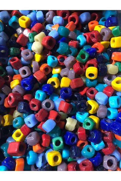 Flea Market 20 bucăți 10 mm (10/culoare) mărgele de sticlă pătrate pentru subsol lucrate manual, mărgele pentru colier și bijuterii -