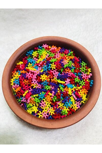 Flea Market خرز ديكور - خرز ندفة الثلج - (قوس قزح ثلجي) 400 قطعة -