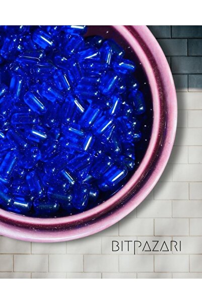 Flea Market خرز مجوهرات زجاجي 10x5 مم - خرز مسبحة - خرز للزينة - (50 قطعة)