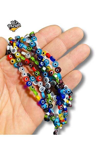 Flea Market حبة عين الشر الزجاجية المسطحة 6 مم